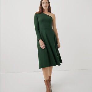 Fit & Flare One Shoulder Dress